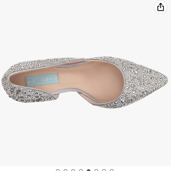 Blue by Betsey Johnson Hazil Jeweled Bridal Pointed Toe Stiletto Pumps size 9 - Picture 3 of 14